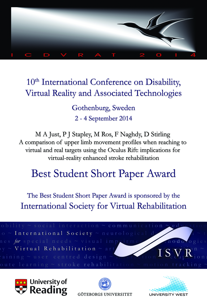 2014 Best Student Short Paper Certificate